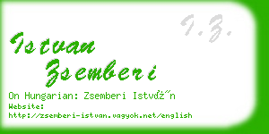 istvan zsemberi business card